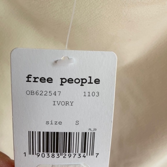 Free People Off The Shoulder Lace Sleeve Top - Picture 6 of 8